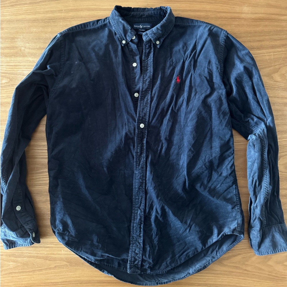Polo Ralph Lauren - Button Down Collar Cotton-Corduroy Shirt - Navy